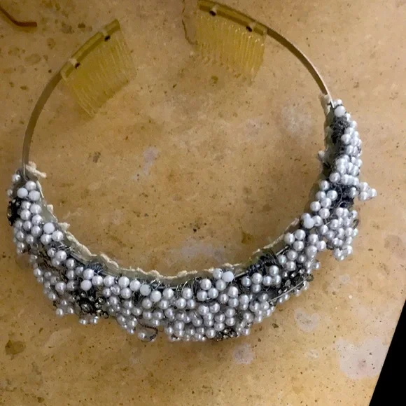 Tiara vintage by Debra Moreland Paris By Debra Moreland Bridal Tiara Crown Ivory Pearl  main image 4